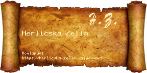 Herlicska Zella névjegykártya